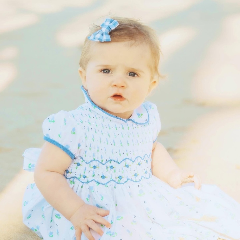 Beaufort Bonnet Company Smocked Mary Dal Dress- Georgetown Tulip 12-18 months